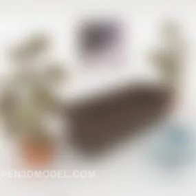 Modern Common Home Sofa 3d model