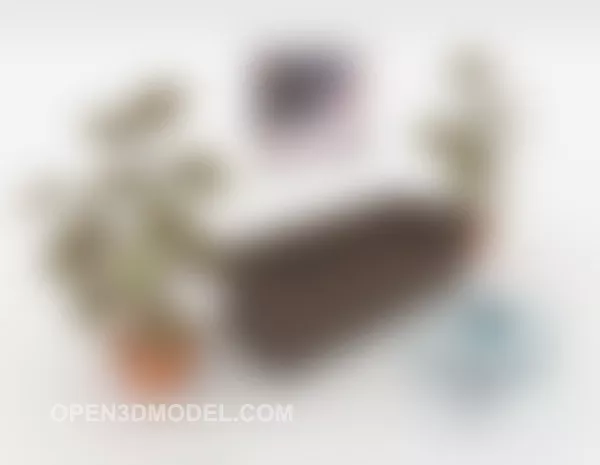 Modern Common Home Sofa 3d model Modern Common Home Sofa 3d model