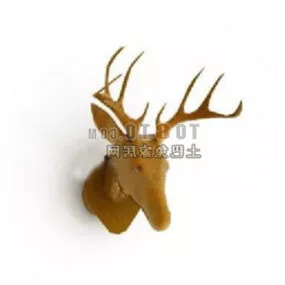 Decoration Dear Head On Wall 3d model