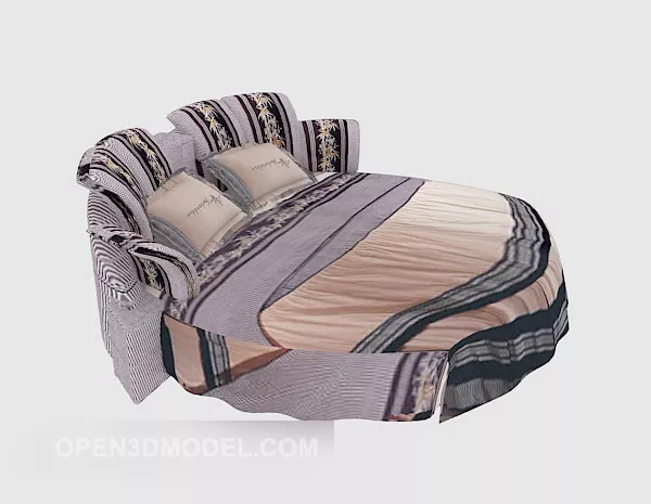 Modern Creative Round Bed 3d model Modern Creative Round Bed 3d model