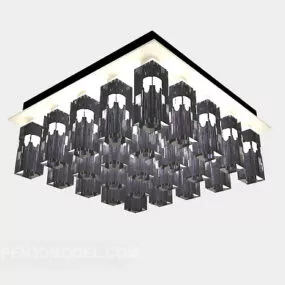 Modern Square Crystal Ceiling Lamp 3d model