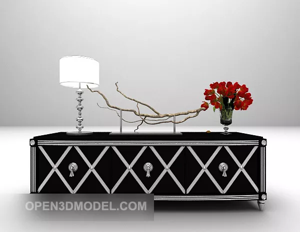 Modern Entrance Edge Cabinet 3d model Modern Entrance Edge Cabinet 3d model