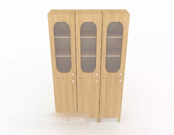 Bedroom Wardrobe With Shelf On Side 3d model