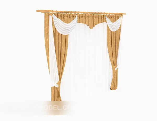 Dual Layers Curtain 3d model