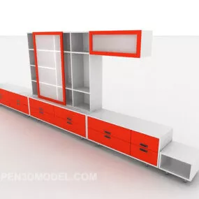 Modern Home Cabinet Showcase 3d model