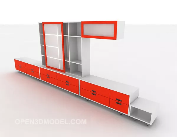 Modern Home Cabinet Showcase 3d model Modern Home Cabinet Showcase 3d model