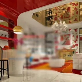 Modern Living Room Design 3d model