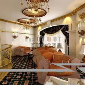 Modern Living Room Antique Lamp 3d model