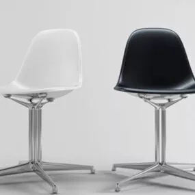 Modern Office Chair Black White 3d model