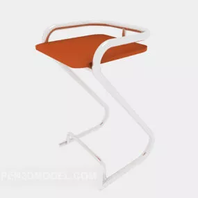 Modern Bar Chair Red Top 3d model