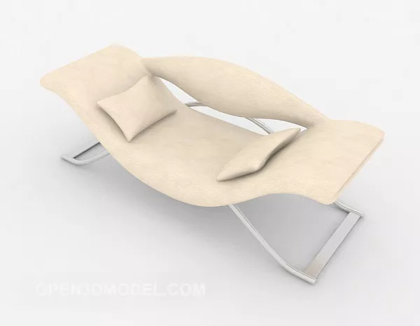 Pink Recliner Outdoor Furniture 3d model