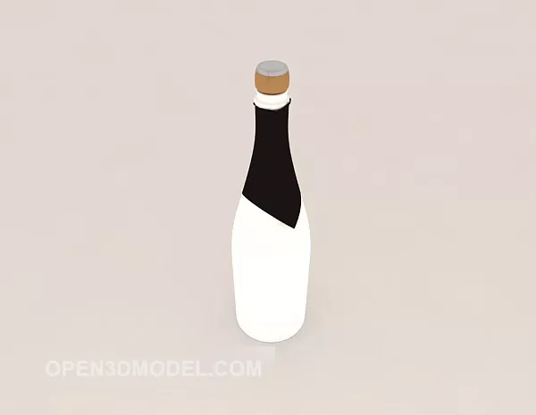 Modern Red Wine 3d model Modern Red Wine 3d model