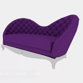 Modern Romantic Purple Sofa 3d model