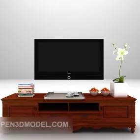 Modern Home Style Wood Tv Cabinet 3d model
