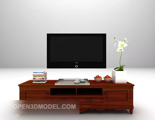 Modern Home Style Wood Tv Cabinet 3d model Modern Home Style Wood Tv Cabinet 3d model