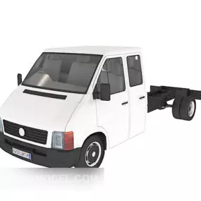 Modern Trailer White Paint 3d model