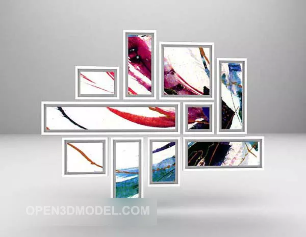Painting Picture Lines Pattern 3d model
