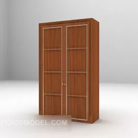 Modern Wooden Wardrobe 3d model