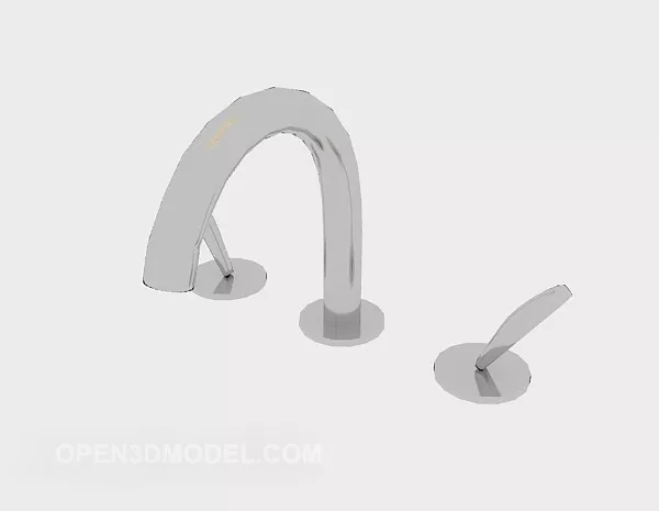 Modern Arched Tap For Bathroom 3d model Modern Arched Tap For Bathroom 3d model