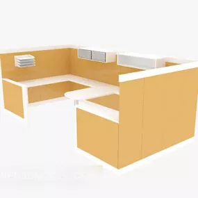 Modern Coffee Area Compound Desk 3d model