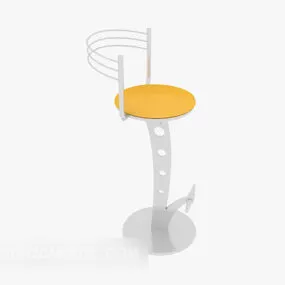 Modern Bar Chair Yellow Top 3d model