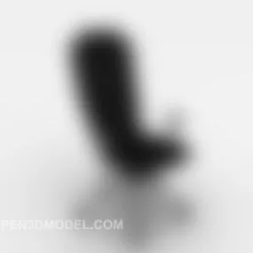 Modern Black Personality Lounge Chair V1 3d model