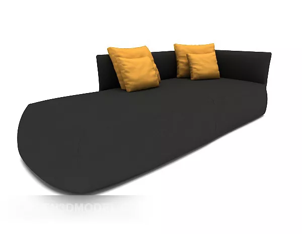 Modern Black Personality Sofa 3d model Modern Black Personality Sofa 3d model