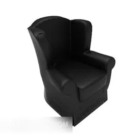 Modern Black Simple Home Sofa 3d model