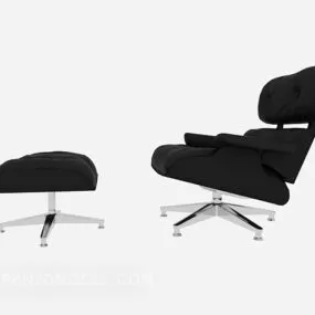 Modern Black Single Lounge Chair 3d model