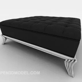 Modern Black Sofa Stool 3d model