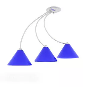 Modern Blue Chandelier 3d model