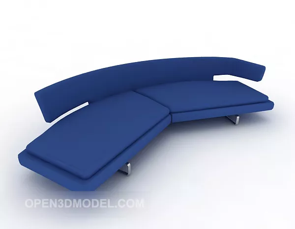 Modern Blue Multiplayer Sofa 3d model Modern Blue Multiplayer Sofa 3d model