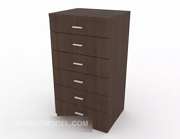 Modern Brown Drawer Cabinet 3d model Modern Brown Drawer Cabinet 3d model