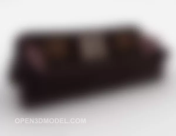 Modern Brown Fabric Home Sofa 3d model Modern Brown Fabric Home Sofa 3d model