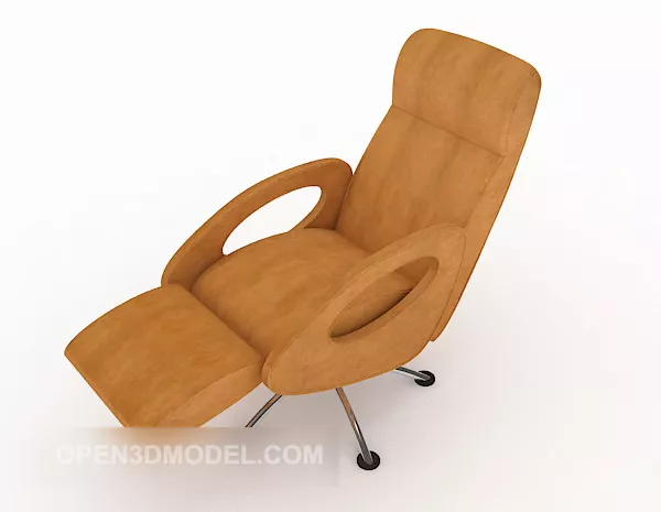 Modern Brown Lounge Chair Stool 3d model Modern Brown Lounge Chair Stool 3d model