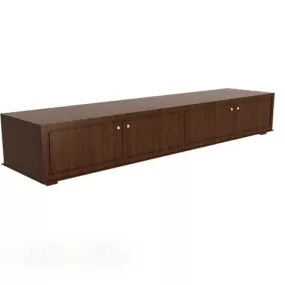 Modern Brown Minimalist Tv Cabinet 3d model