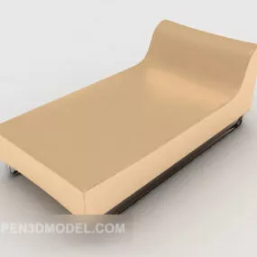 Modern Brown Minimalist Lounge Chair 3d model