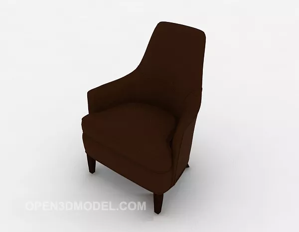 Modern Brown Single Sofa 3d model Modern Brown Single Sofa 3d model