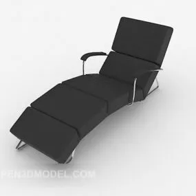 Modern Casual Black Lounge Chair 3d model