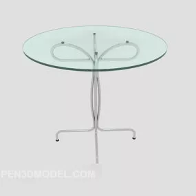 Modern Glass Coffee Table Round Shaped 3d model