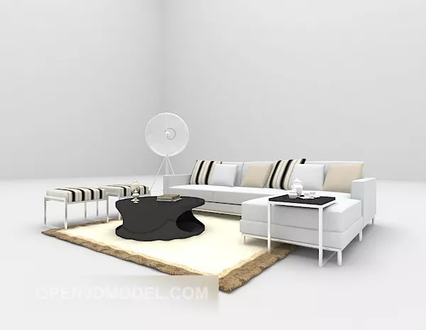 Modern Furniture Set Sofa 3d model Modern Furniture Set Sofa 3d model