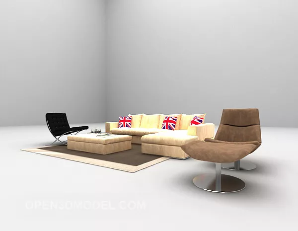 Modern Set Sofa Furniture 3d model Modern Set Sofa Furniture 3d model