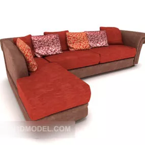 Modern Common Simple Sofa 3d model