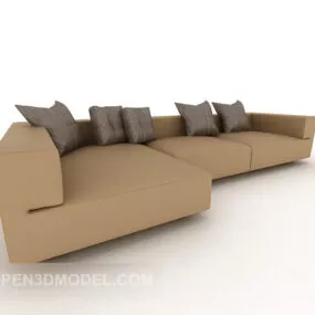 Modern Compact Multiplayer Sofa 3d model