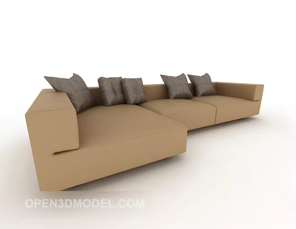 Modern Compact Multiplayer Sofa 3d model Modern Compact Multiplayer Sofa 3d model