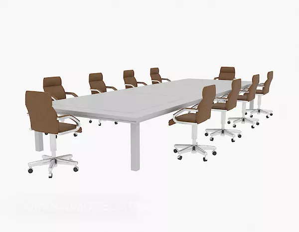 Modern Conference Table And Chair 3d model Modern Conference Table And Chair 3d model