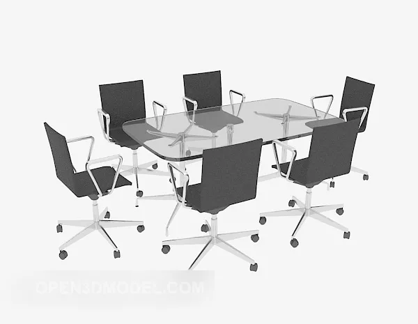 Modern Conference Table Chair Sets 3d model Modern Conference Table Chair Sets 3d model
