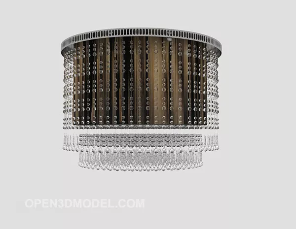 Modern Round Crystal Chandelier V3 3d model Modern Round Crystal Chandelier V3 3d model