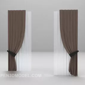Modern Decorative Curtains 3d model