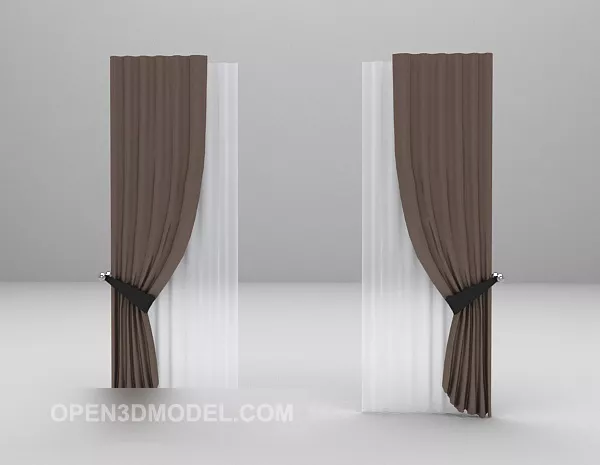 Modern Decorative Curtains 3d model Modern Decorative Curtains 3d model
